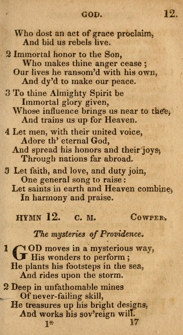 Village Hymns for Social Worship, Selected and Original: designed as a supplement to the Psalms and Hymns of Dr. Watts (6th ed.) page 17