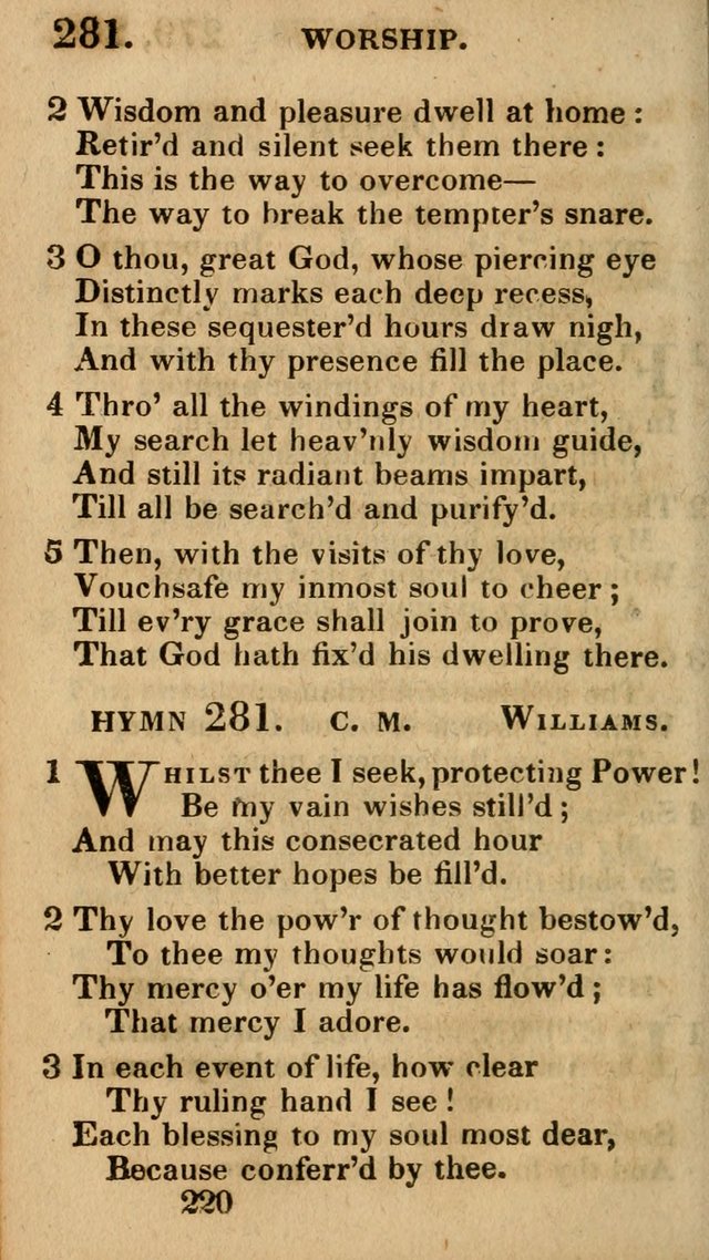 Village Hymns for Social Worship, Selected and Original: designed as a supplement to the Psalms and Hymns of Dr. Watts (6th ed.) page 222