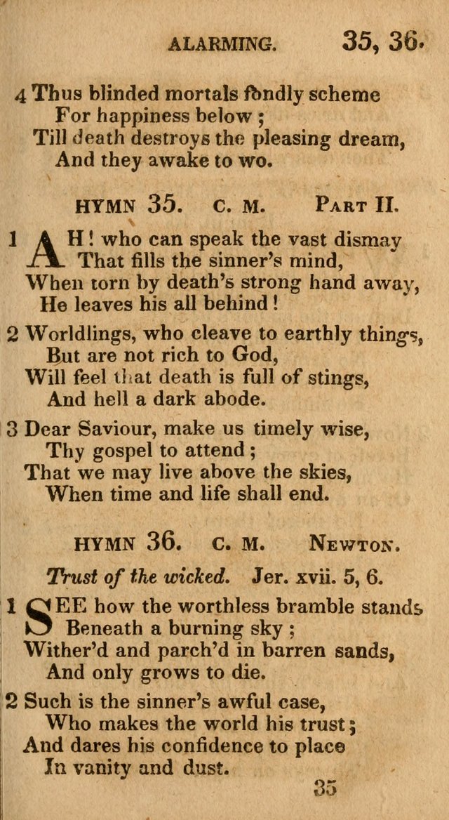 Village Hymns for Social Worship, Selected and Original: designed as a supplement to the Psalms and Hymns of Dr. Watts (6th ed.) page 35