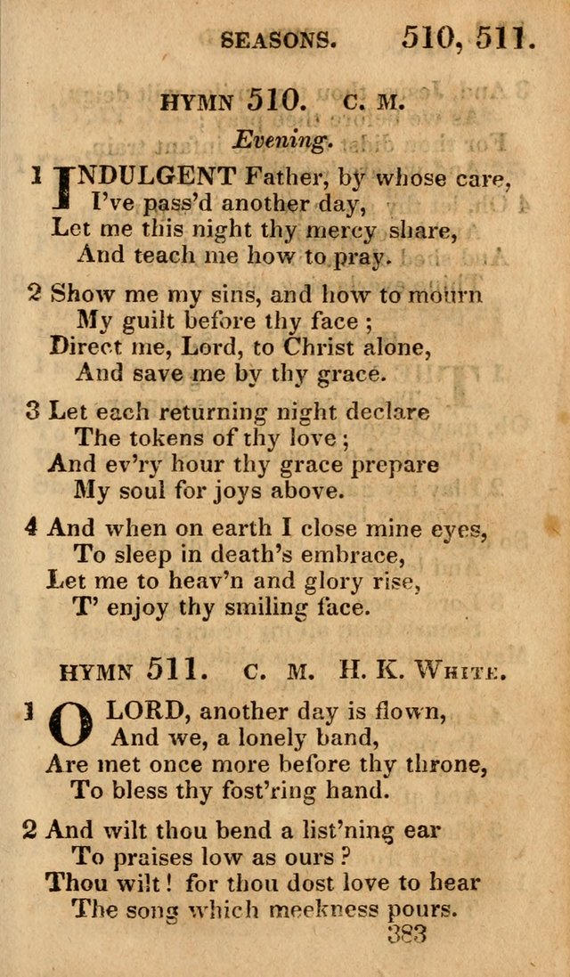 Village Hymns for Social Worship, Selected and Original: designed as a supplement to the Psalms and Hymns of Dr. Watts (6th ed.) page 397