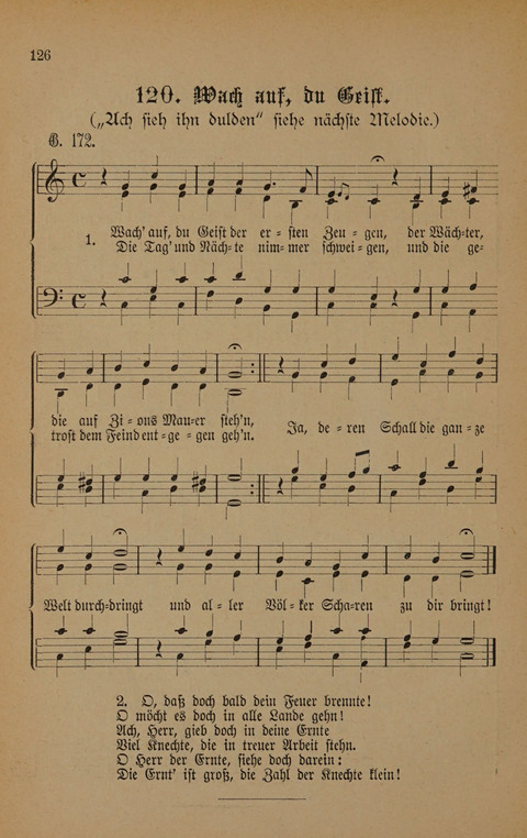 Vierstimmige Melodien: zu dem "Gesangbuch zum gottesdienstlichen und häuslichen Gebrauche in evangelischen Mennoniten-Gemeinden" (3. Auflage) page 126