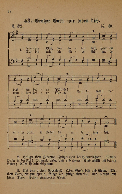 Vierstimmige Melodien: zu dem "Gesangbuch zum gottesdienstlichen und häuslichen Gebrauche in evangelischen Mennoniten-Gemeinden" (3. Auflage) page 48