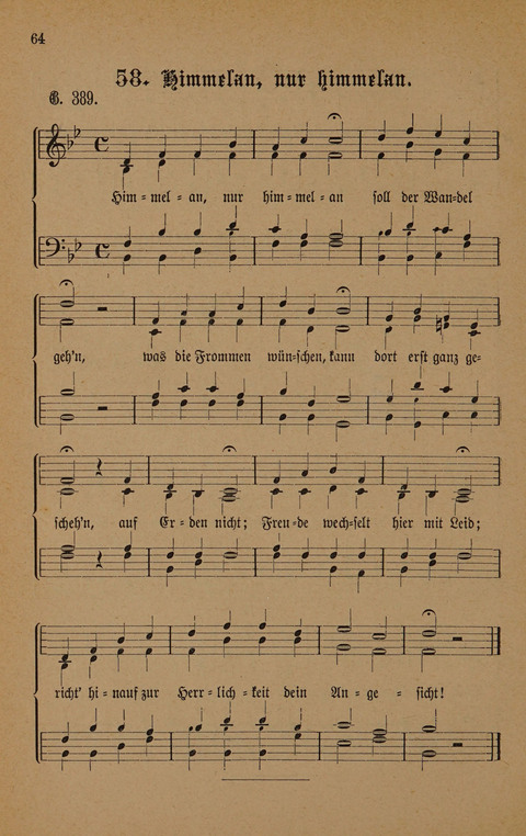 Vierstimmige Melodien: zu dem "Gesangbuch zum gottesdienstlichen und häuslichen Gebrauche in evangelischen Mennoniten-Gemeinden" (3. Auflage) page 64