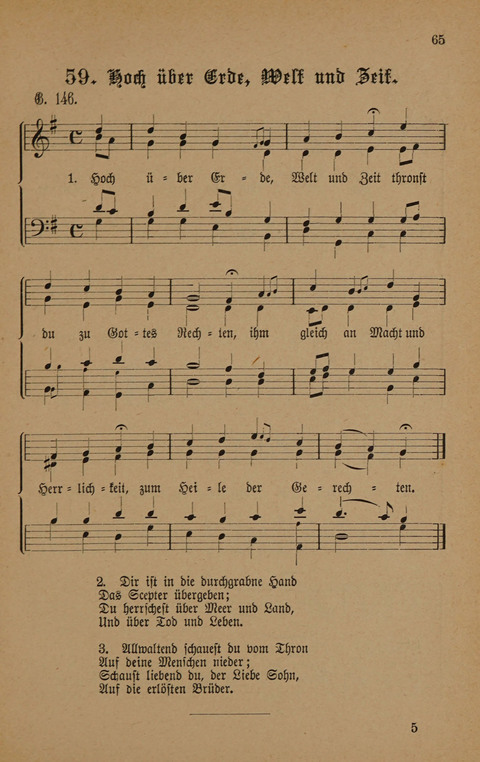 Vierstimmige Melodien: zu dem "Gesangbuch zum gottesdienstlichen und häuslichen Gebrauche in evangelischen Mennoniten-Gemeinden" (3. Auflage) page 65
