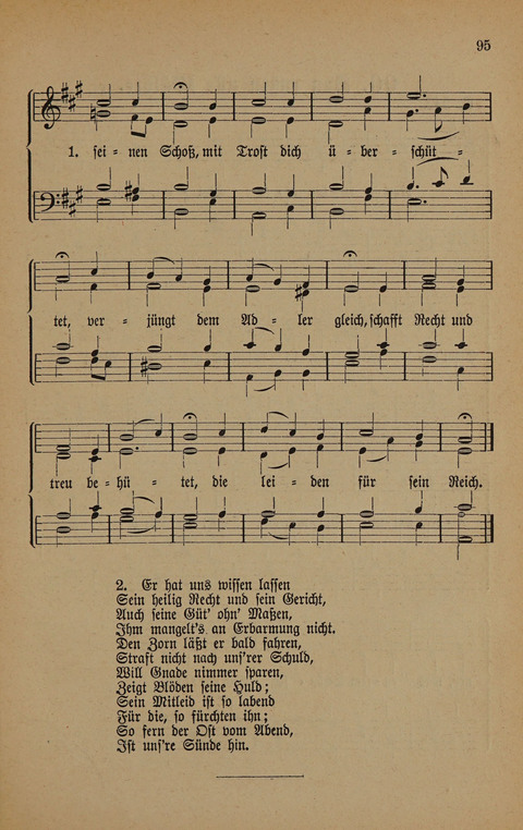 Vierstimmige Melodien: zu dem "Gesangbuch zum gottesdienstlichen und häuslichen Gebrauche in evangelischen Mennoniten-Gemeinden" (3. Auflage) page 95
