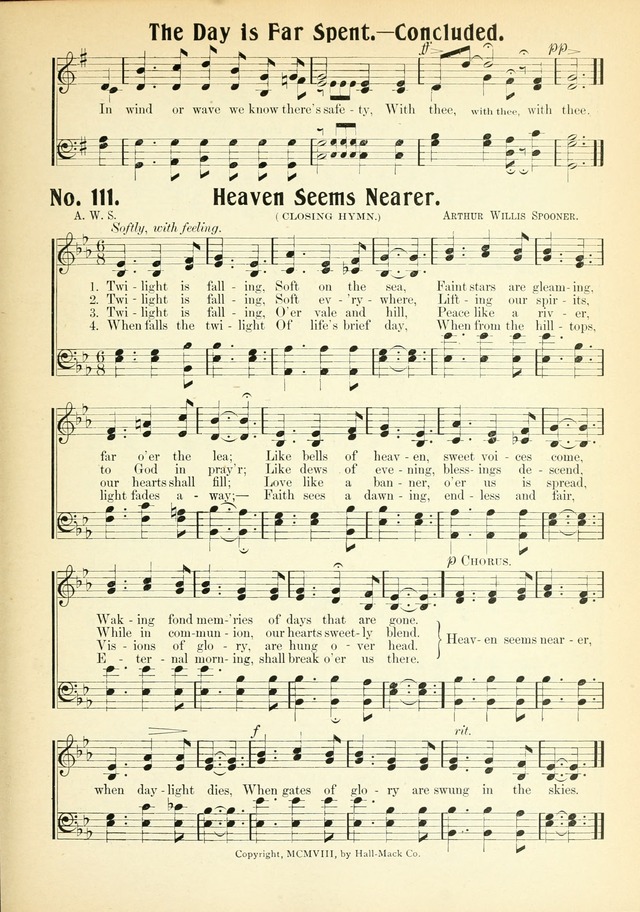 The Voice of Praise No. 2: a complete collection of Scriptural, gospel, Sunday-school and praise service songs page 116
