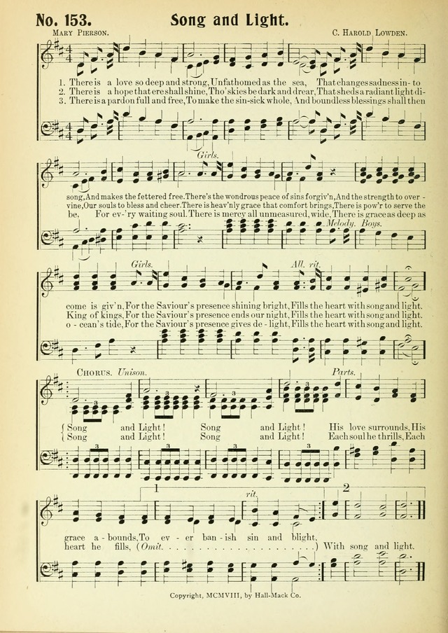 The Voice of Praise No. 2: a complete collection of Scriptural, gospel, Sunday-school and praise service songs page 155