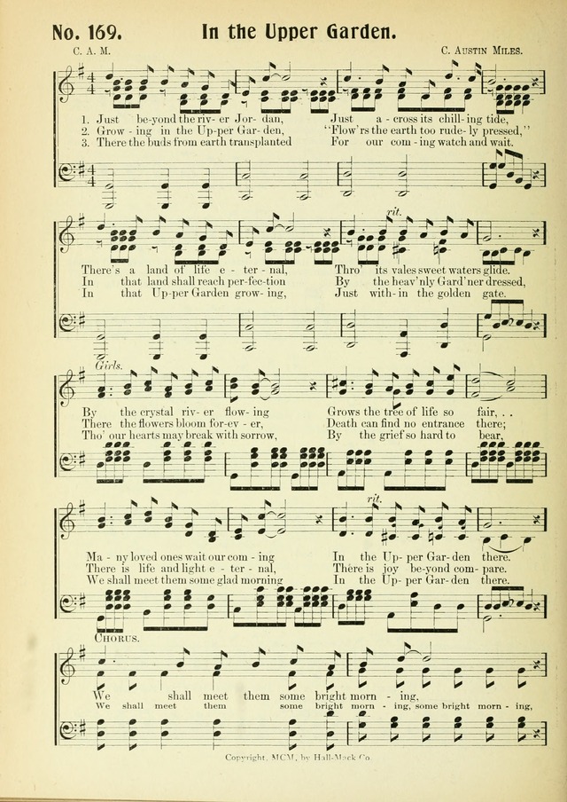 The Voice of Praise No. 2: a complete collection of Scriptural, gospel, Sunday-school and praise service songs page 169