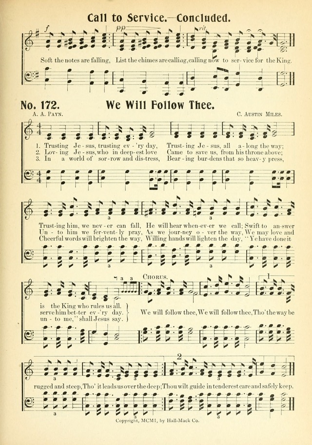 The Voice of Praise No. 2: a complete collection of Scriptural, gospel, Sunday-school and praise service songs page 172