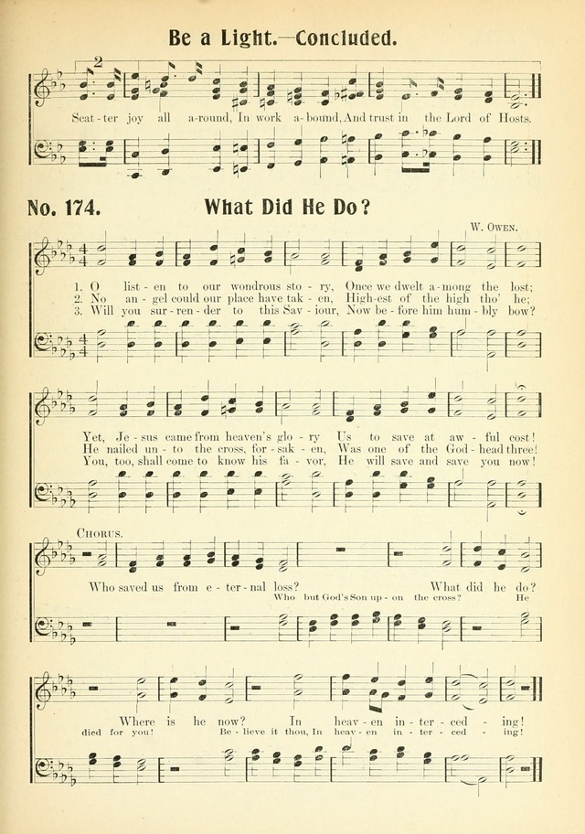 The Voice of Praise No. 2: a complete collection of Scriptural, gospel, Sunday-school and praise service songs page 174