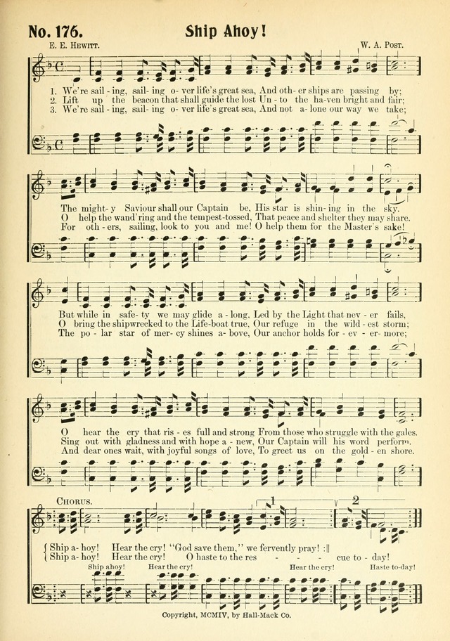 The Voice of Praise No. 2: a complete collection of Scriptural, gospel, Sunday-school and praise service songs page 176