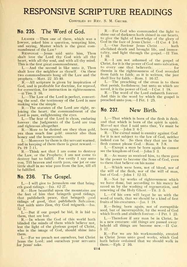 The Voice of Praise No. 2: a complete collection of Scriptural, gospel, Sunday-school and praise service songs page 222