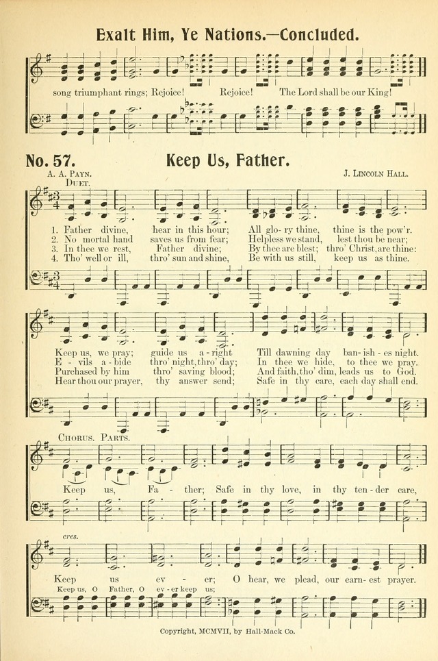The Voice of Praise No. 2: a complete collection of Scriptural, gospel, Sunday-school and praise service songs page 62