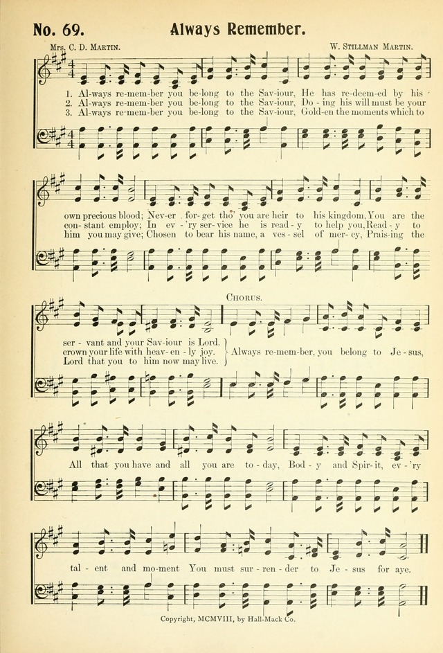 The Voice of Praise No. 2: a complete collection of Scriptural, gospel, Sunday-school and praise service songs page 74