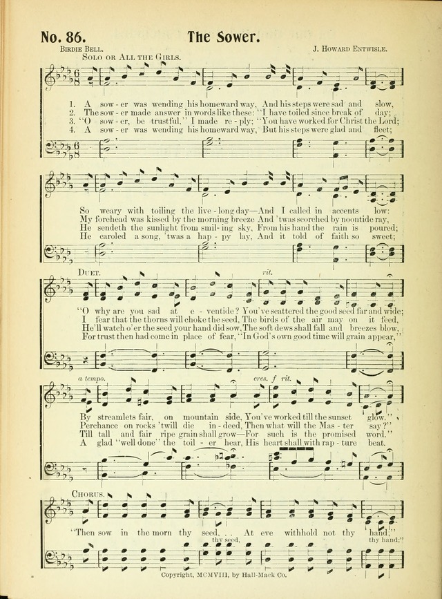 The Voice of Praise No. 2: a complete collection of Scriptural, gospel, Sunday-school and praise service songs page 91