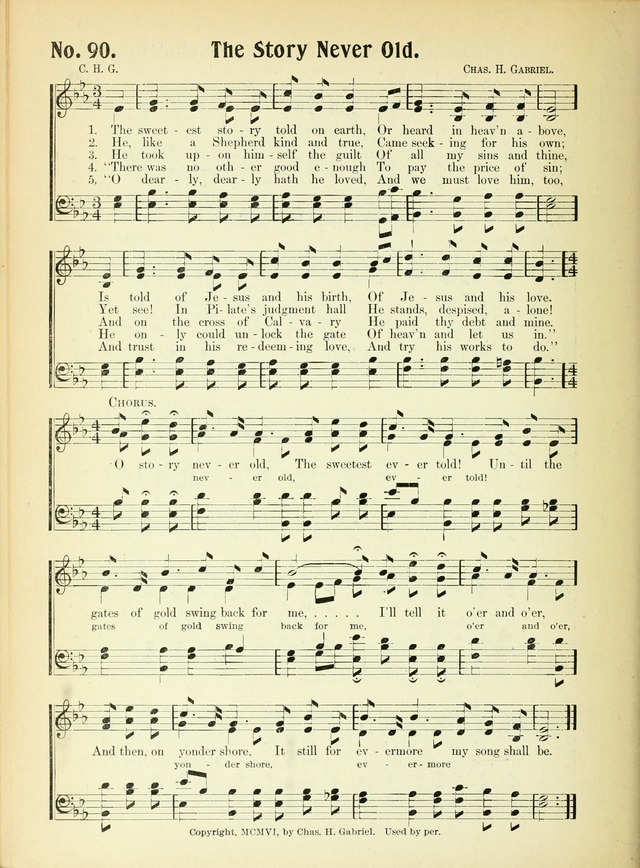 The Voice of Praise No. 2: a complete collection of Scriptural, gospel, Sunday-school and praise service songs page 95