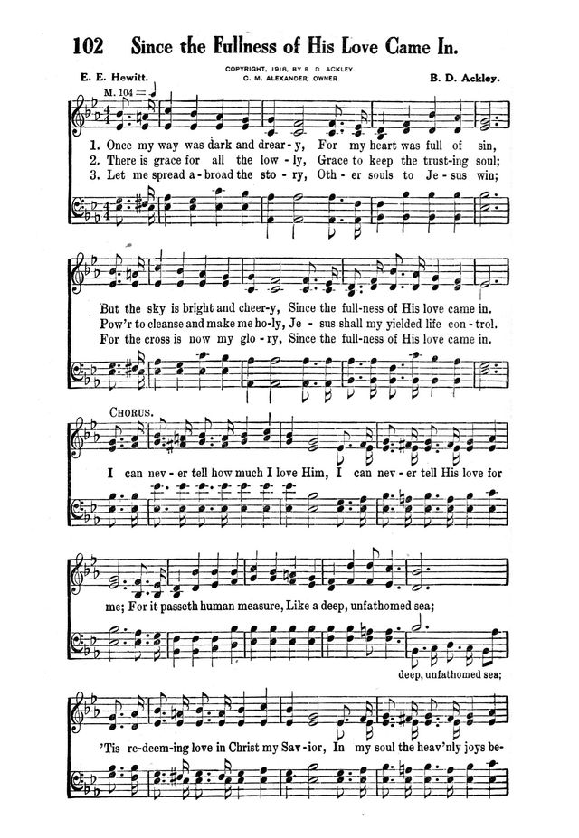 Victory Songs: For the Church, Sunday School and Evangelistic Services. page 104