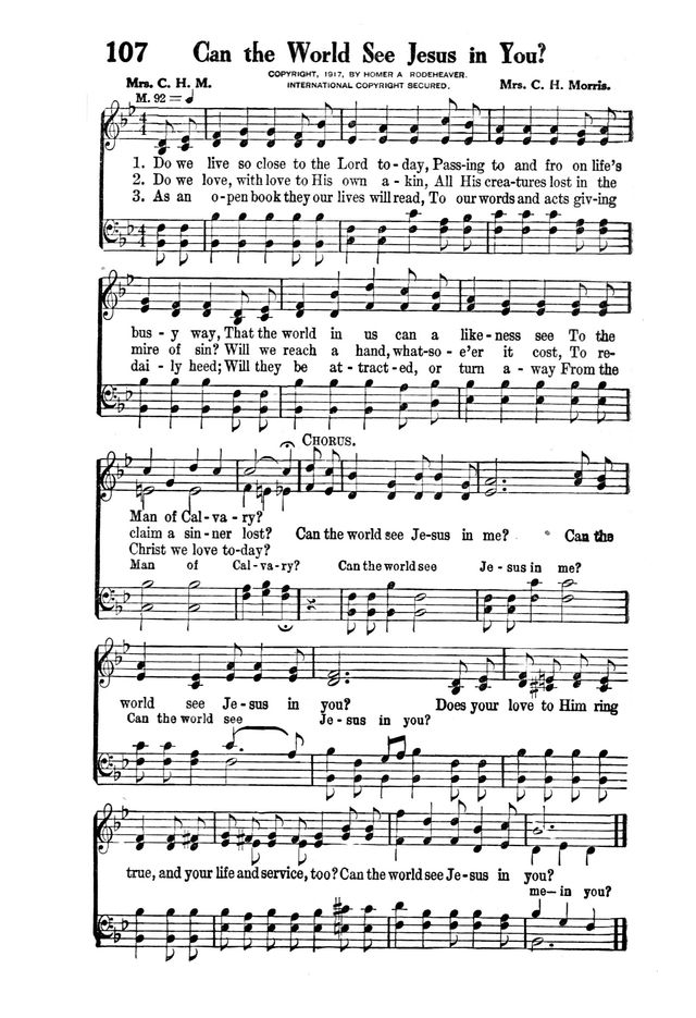 Victory Songs: For the Church, Sunday School and Evangelistic Services. page 109