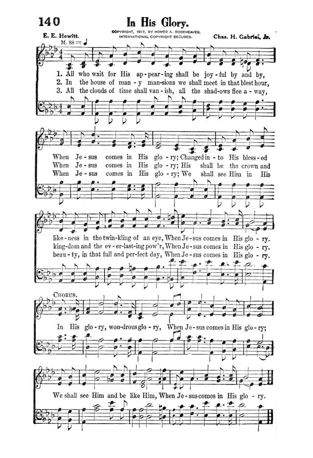 Victory Songs: For the Church, Sunday School and Evangelistic Services. page 142