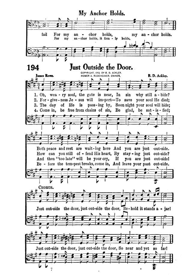 Victory Songs: For the Church, Sunday School and Evangelistic Services. page 193