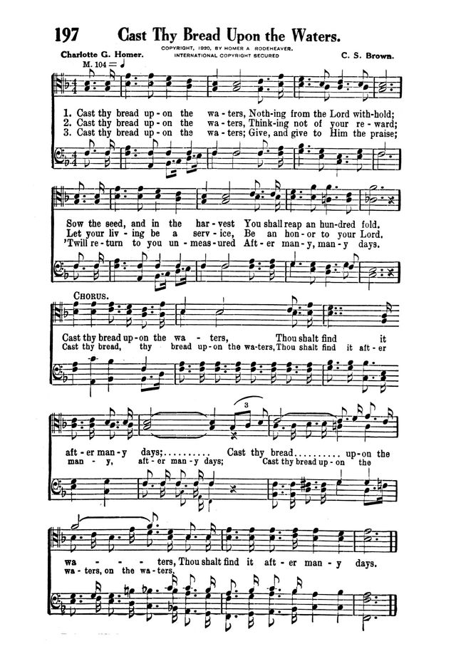 Victory Songs: For the Church, Sunday School and Evangelistic Services. page 196