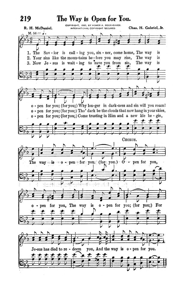 Victory Songs: For the Church, Sunday School and Evangelistic Services. page 227
