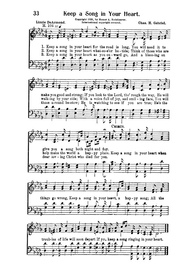 Victory Songs: For the Church, Sunday School and Evangelistic Services. page 35