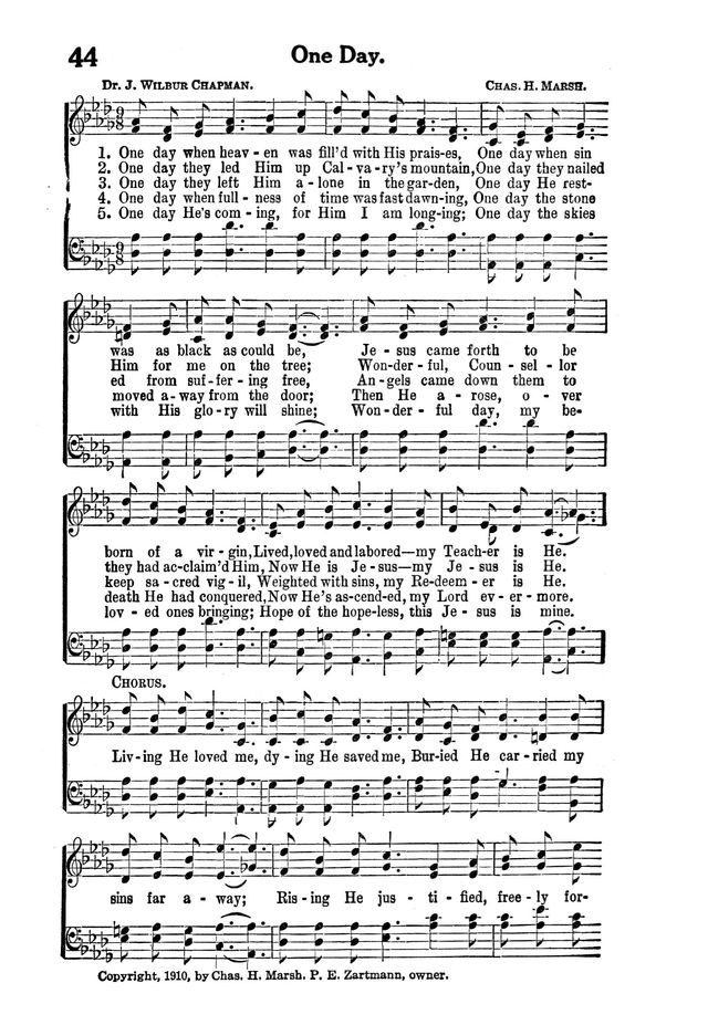 Victory Songs: For the Church, Sunday School and Evangelistic Services. page 46