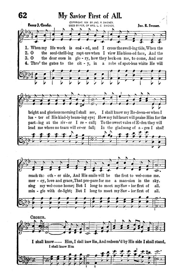Victory Songs: For the Church, Sunday School and Evangelistic Services. page 64