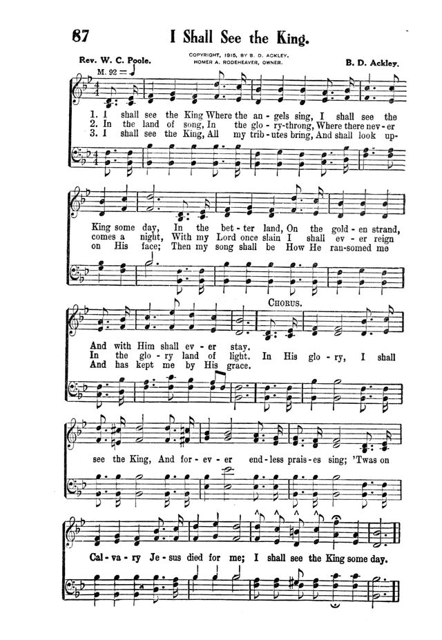 Victory Songs: For the Church, Sunday School and Evangelistic Services. page 89