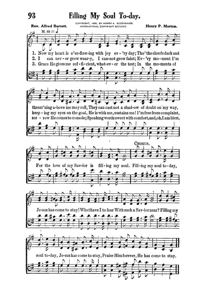 Victory Songs: For the Church, Sunday School and Evangelistic Services. page 95