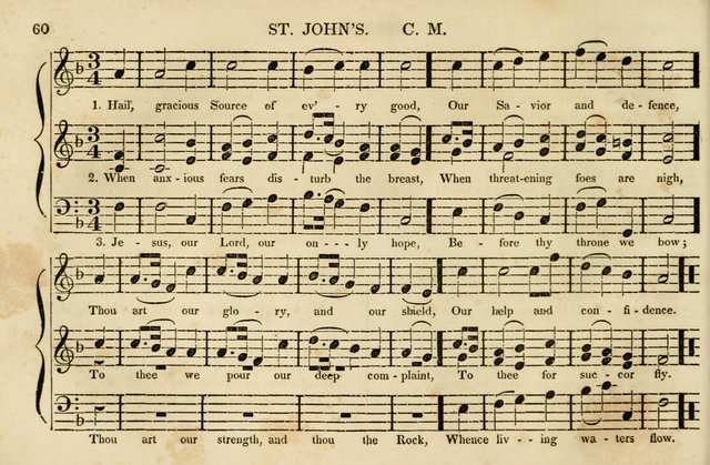 The Vestry Singing Book: being a selection of the most popular and approved tunes and hymns now extant, designed for social and religious meetings, family devotion, singing schools, etc. page 60
