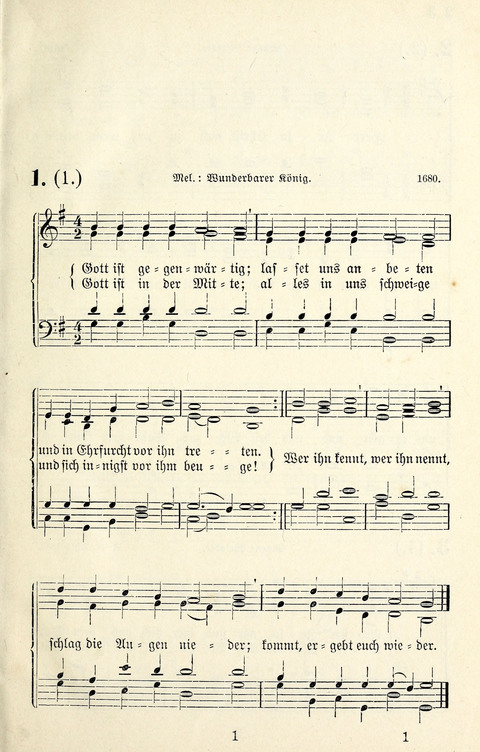 Vierstimmige Melodien für das Gesangbuch: zum gottesdienstlichen und häuslichen Gebrauch in Evangelischen Mennoniten-Gemeinden page 1