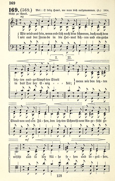 Vierstimmige Melodien für das Gesangbuch: zum gottesdienstlichen und häuslichen Gebrauch in Evangelischen Mennoniten-Gemeinden page 158