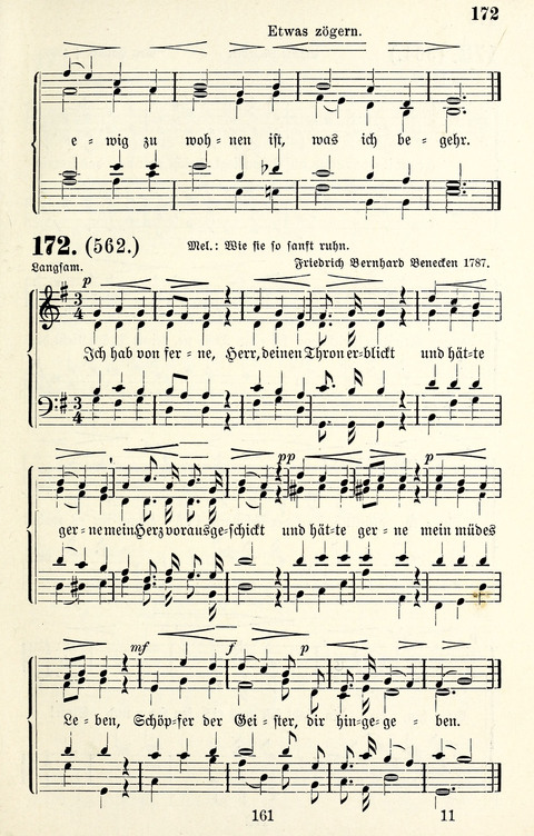 Vierstimmige Melodien für das Gesangbuch: zum gottesdienstlichen und häuslichen Gebrauch in Evangelischen Mennoniten-Gemeinden page 161