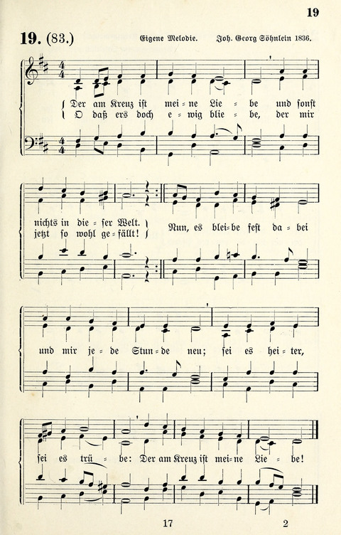 Vierstimmige Melodien für das Gesangbuch: zum gottesdienstlichen und häuslichen Gebrauch in Evangelischen Mennoniten-Gemeinden page 17