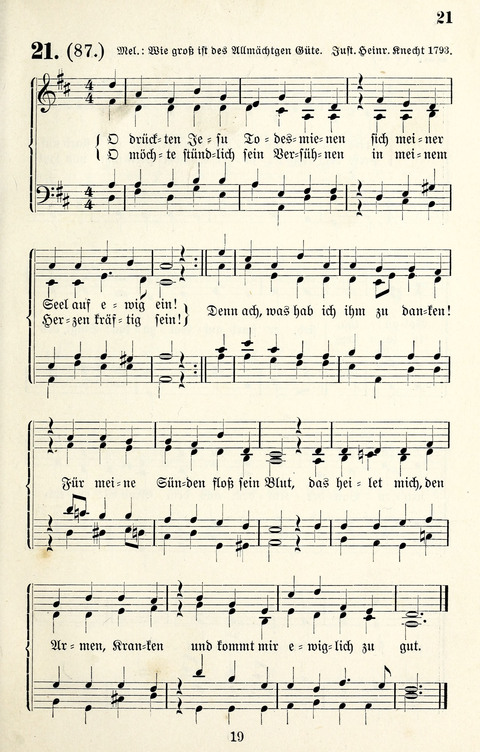 Vierstimmige Melodien für das Gesangbuch: zum gottesdienstlichen und häuslichen Gebrauch in Evangelischen Mennoniten-Gemeinden page 19