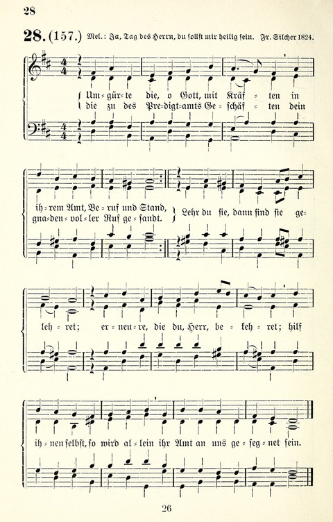 Vierstimmige Melodien für das Gesangbuch: zum gottesdienstlichen und häuslichen Gebrauch in Evangelischen Mennoniten-Gemeinden page 26