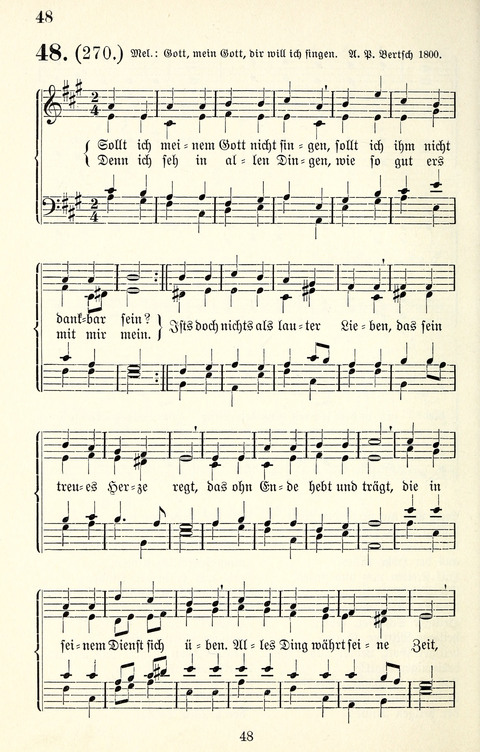 Vierstimmige Melodien für das Gesangbuch: zum gottesdienstlichen und häuslichen Gebrauch in Evangelischen Mennoniten-Gemeinden page 48