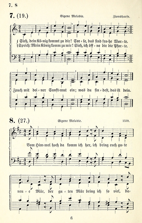 Vierstimmige Melodien für das Gesangbuch: zum gottesdienstlichen und häuslichen Gebrauch in Evangelischen Mennoniten-Gemeinden page 6