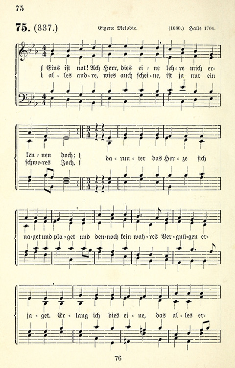 Vierstimmige Melodien für das Gesangbuch: zum gottesdienstlichen und häuslichen Gebrauch in Evangelischen Mennoniten-Gemeinden page 76