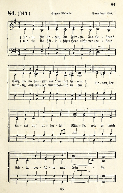 Vierstimmige Melodien für das Gesangbuch: zum gottesdienstlichen und häuslichen Gebrauch in Evangelischen Mennoniten-Gemeinden page 85