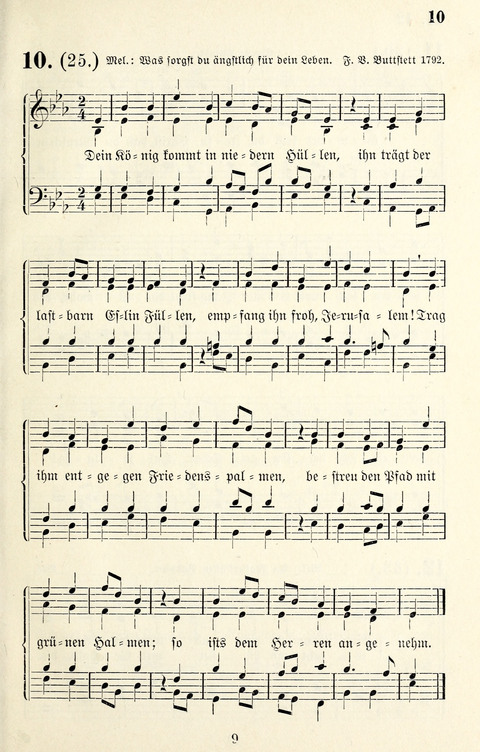 Vierstimmige Melodien für das Gesangbuch: zum gottesdienstlichen und häuslichen Gebrauch in Evangelischen Mennoniten-Gemeinden page 9