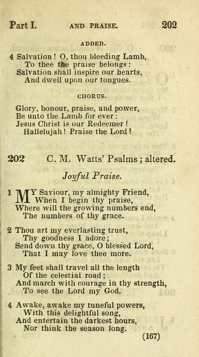 The Virginia Selection of Psalms and Hymns and Spiritual Songs: from the most approved authors; adapted to the various occasions of public and social meetings (New Ed. Enl. and Imp.) page 167