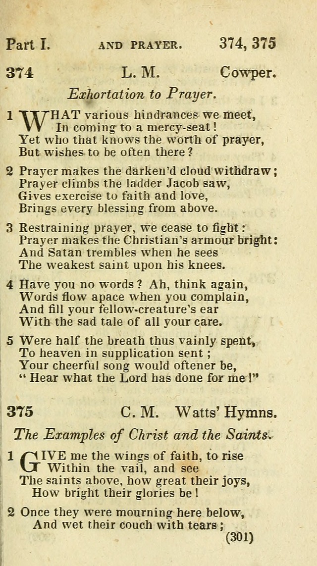 The Virginia Selection of Psalms and Hymns and Spiritual Songs: from the most approved authors; adapted to the various occasions of public and social meetings (New Ed. Enl. and Imp.) page 301