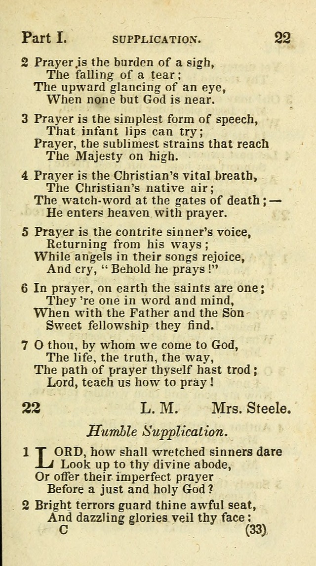 The Virginia Selection of Psalms and Hymns and Spiritual Songs: from the most approved authors; adapted to the various occasions of public and social meetings (New Ed. Enl. and Imp.) page 33