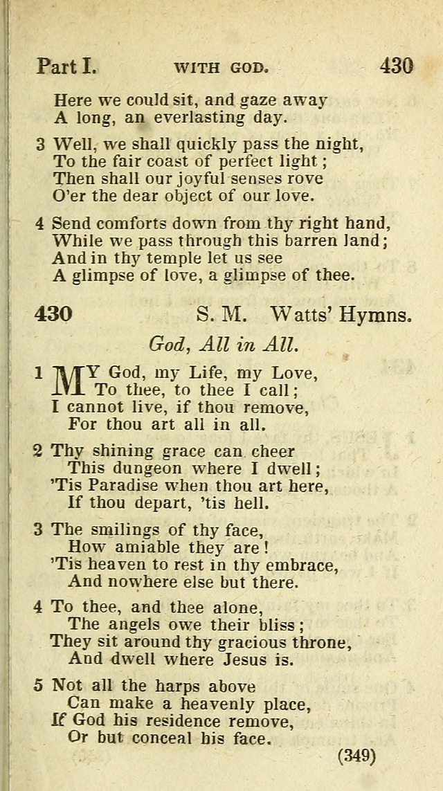 The Virginia Selection of Psalms and Hymns and Spiritual Songs: from the most approved authors; adapted to the various occasions of public and social meetings (New Ed. Enl. and Imp.) page 349