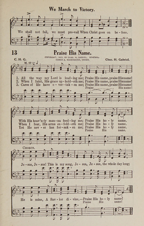 Victorious Service Songs: Rodeheaver