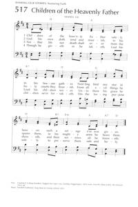 Adventist Hymnal, Song: 101-Children Of The Heavenly Father, with Lyrics,  PPT, Midi, MP3 and PDF