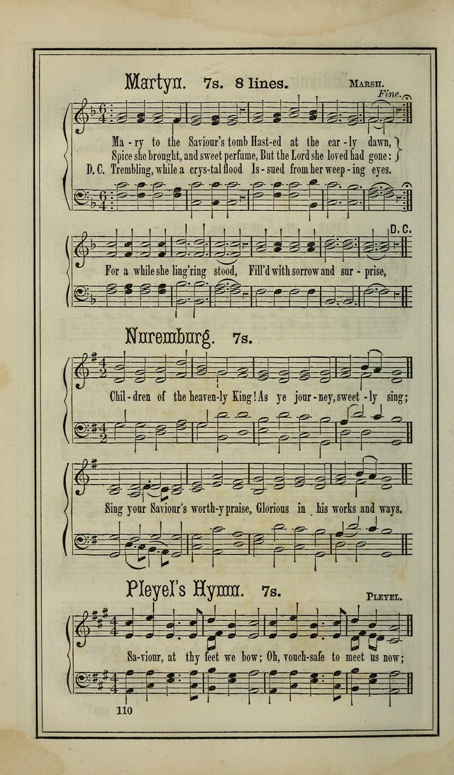 The Voice of melody: a choice collection of hymn tunes for choirs, prayer-meetings, congregations, and family use page 110